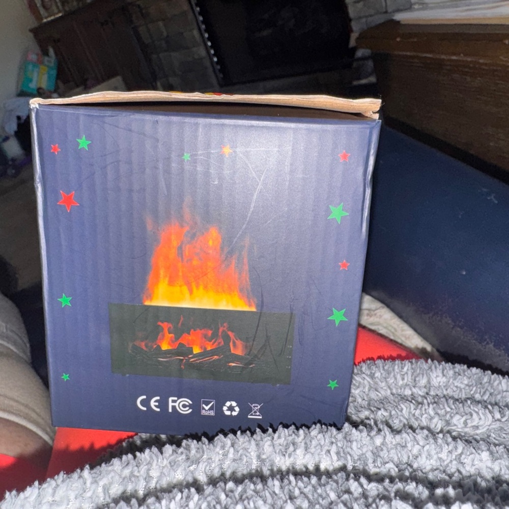 Colorful LED Fireplace Box